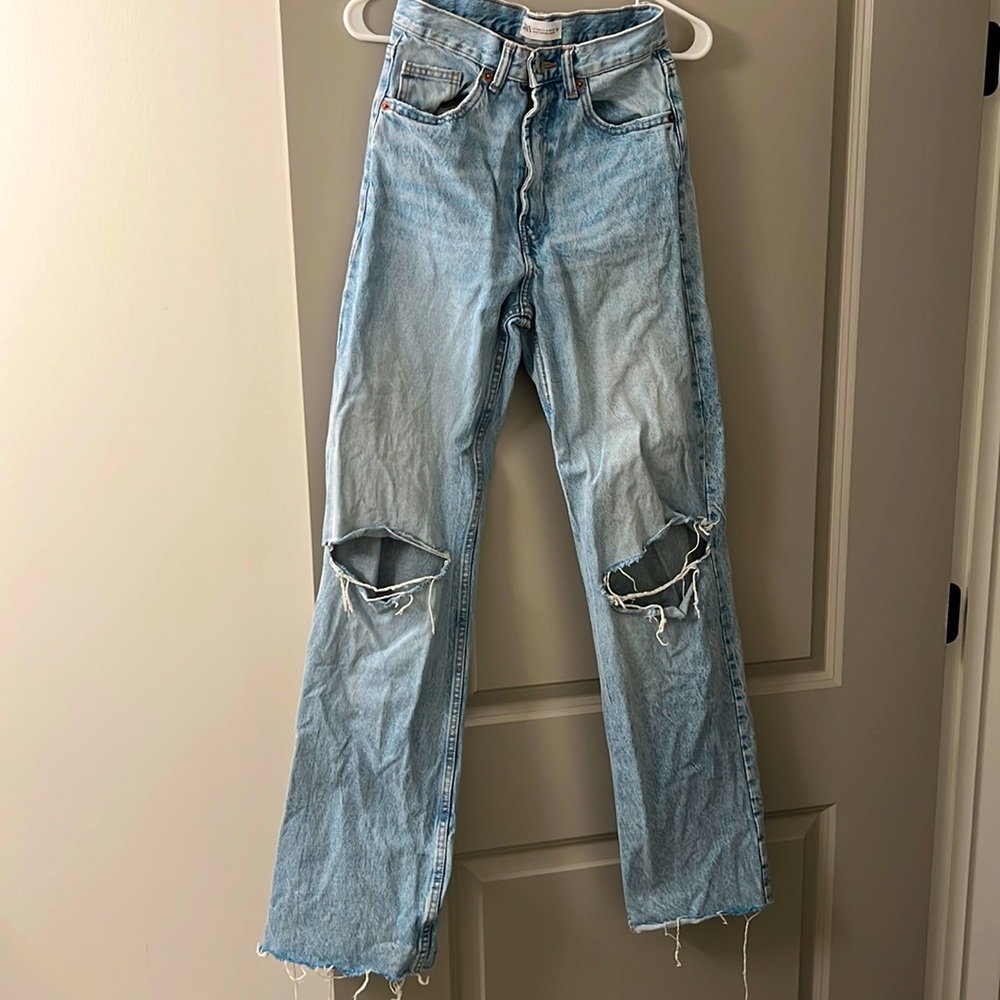 Zara distressed jeans